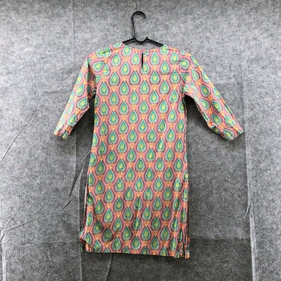 Max Girls 11-12 Years Kaftan Dress Cotton boho Print Multicolor Summer Long - Picture 10 of 12